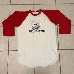 Vintage 1983 North Dakota Baseball Sleeve Shirt